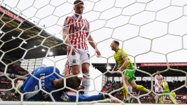 Ashley Barnes scores against Stoke