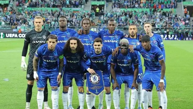 Chelsea players ahead of Conference League final