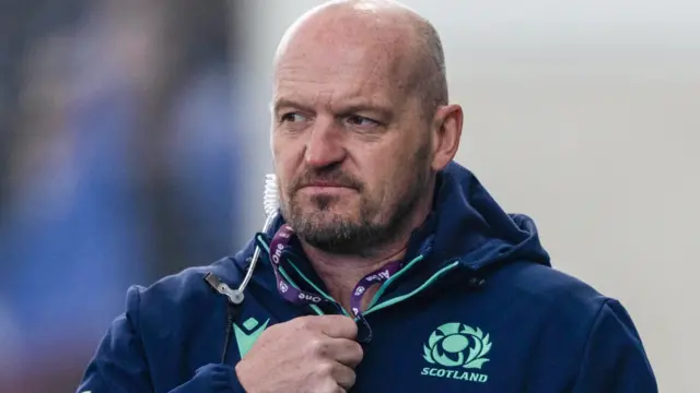 Head Coach Gregor Townsend during a Scotland training session at the Oriam, on March 11, 2025, in Edinburgh, Scotland. 