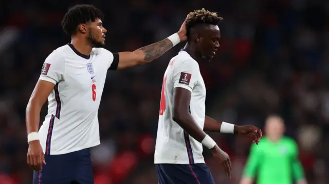 Tyrone Mings and Tammy Abraham