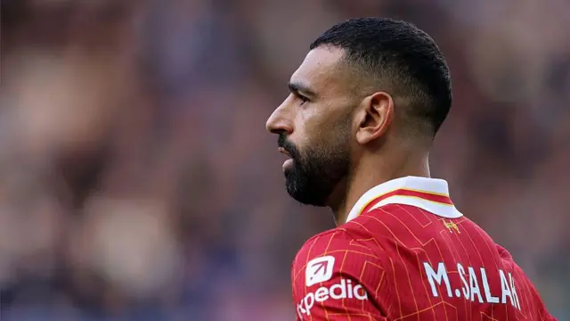 Mohamed Salah playing for Liverpool