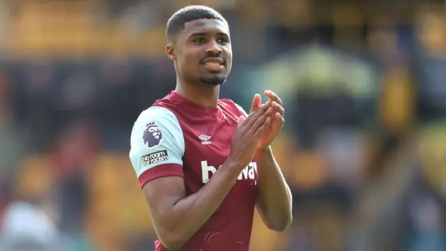 Ben Johnson applauds West Ham fans