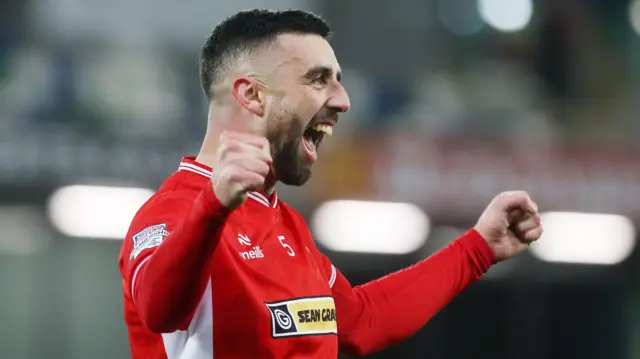 Joe Gormley celebrates scoring
