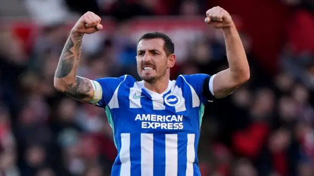 Lewis Dunk celebrates