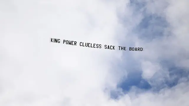 King Power clueless sack the board banner