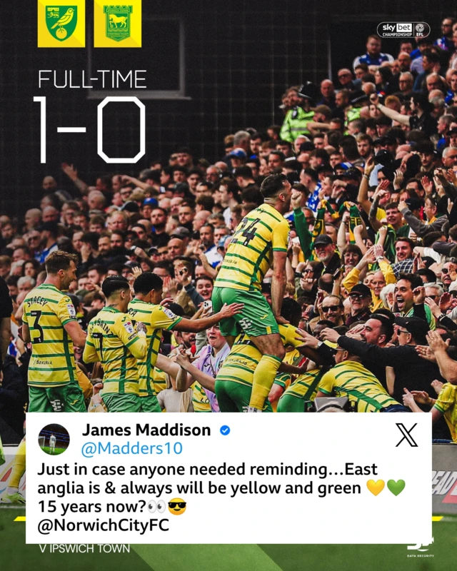 James Maddison social media post