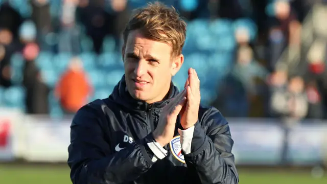 Dean Shiels applauds fans