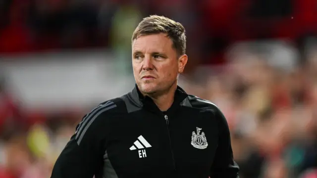 Eddie Howe the head coach / manager of Newcastle United during the Carabao Cup Second Round match between Nottingham Forest and Newcastle United at City Ground 