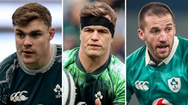 Garry Ringrose, Josh van der Flier and Stuart McCloskey