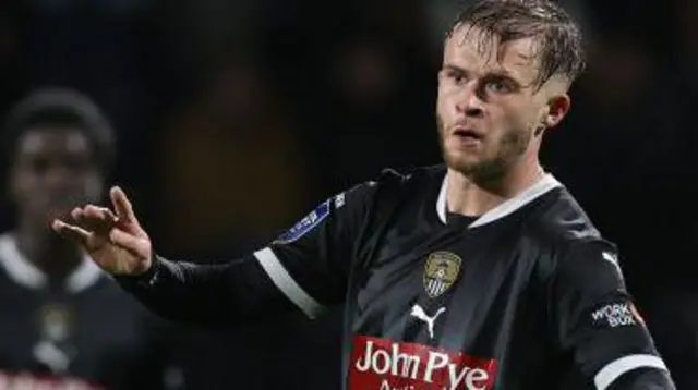 Ryley Reynolds in action for Notts County