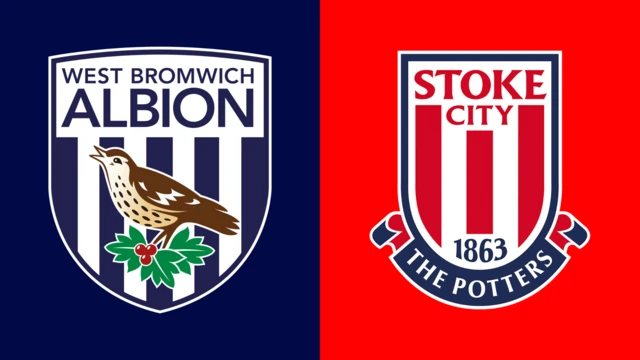 Side-by-side of West Bromwich Albion and Stoke City club badges