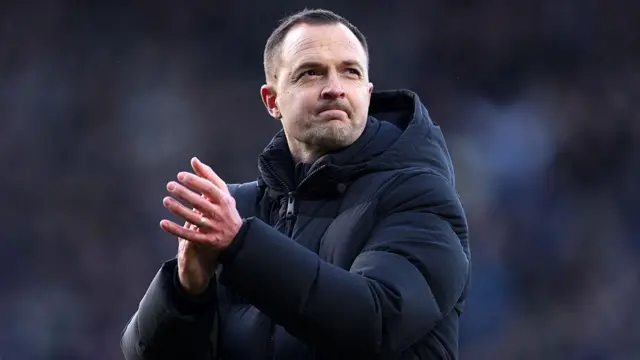 Birmingham City manager Chris Davies applauds fans after their home draw with Derby on Boxing Day