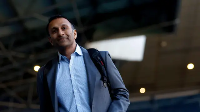 Close-up image of Shilen Patel wearing a blue suit
