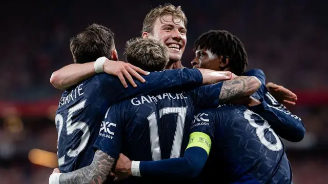 United players celebrate against Athletic Bilbao