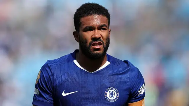 Reece James in a Chelsea shirt during a match