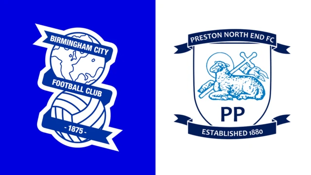 Birmingham City and Preston North End club badges