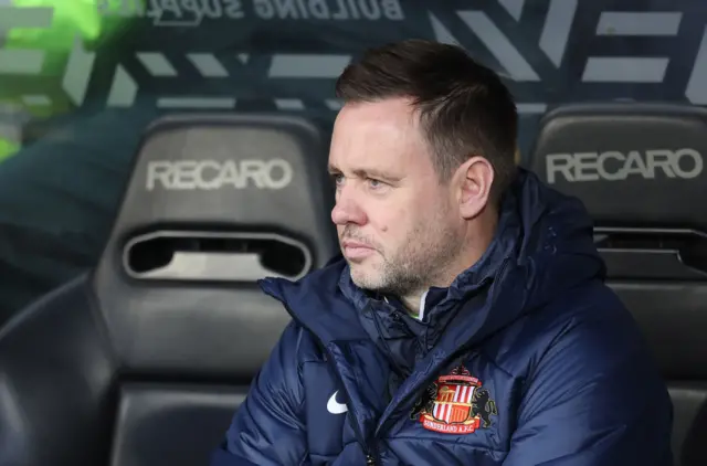 Sunderland head coach Michael Beale during the Championship match between Hull City and Sunderland at MKM Stadium on December 26, 2023 