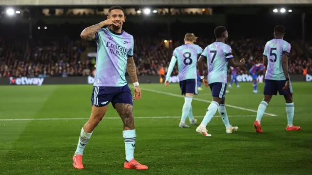 Gabriel Jesus celebrates scoring