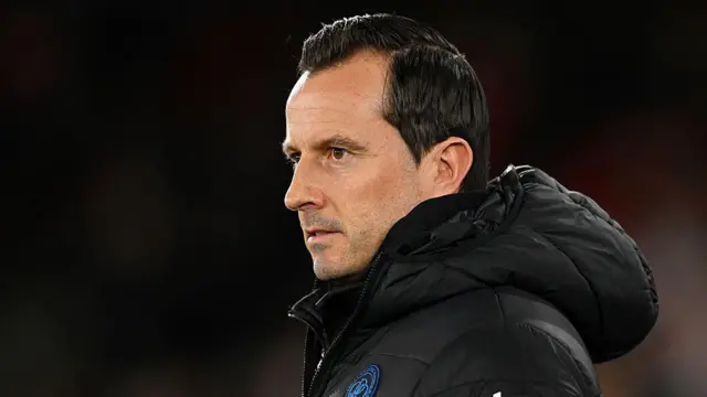 QPR head coach Julien Stephan looks on from the touchline