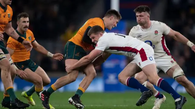 James O'Connor and Owen Farrell in November 2021