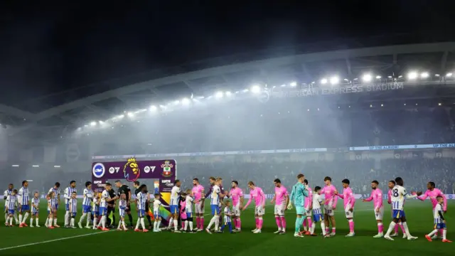 A general view inside the Amex Stadium