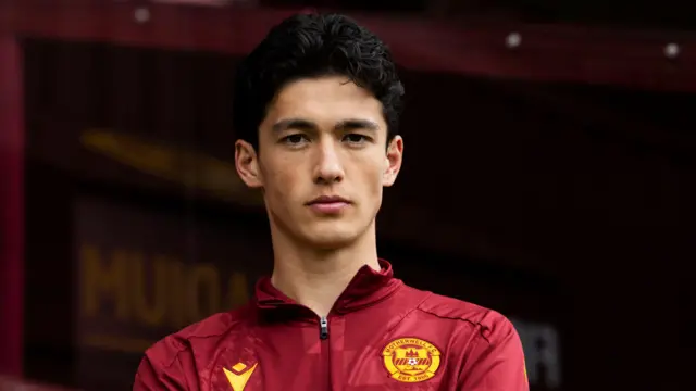 Elijah Just poses for photos at Fir Park
