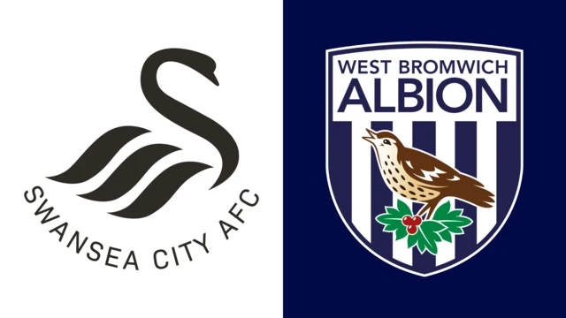 Side-by-side of Swansea City and West Bromwich Albion club badges