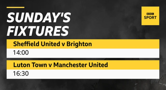 Sheffield United v Brighton, Luton Town v Manchester United