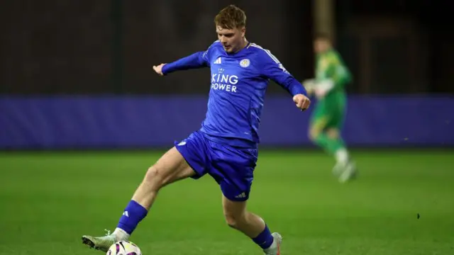 Wilson-Brown in action for Leicester City Under-21