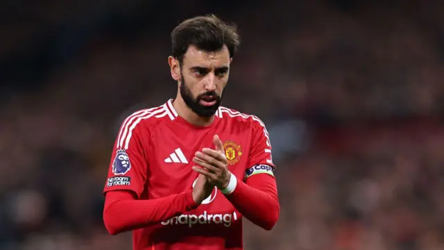 Bruno Fernandes of Manchester United during the Premier League match between Manchester United FC and Chelsea FC at Old Trafford