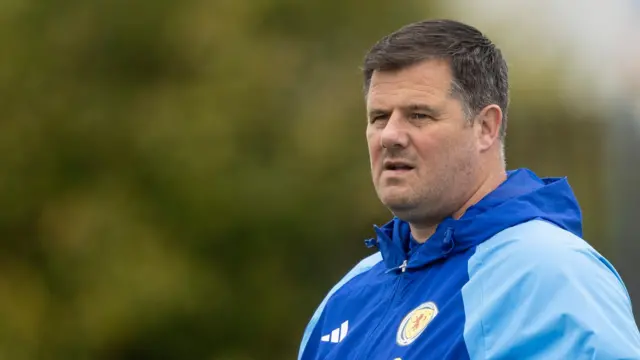 Head Coach Michael McArdle during a Scotland Women Under-17s training session at Kirkintilloch Sports Complex