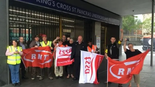 King's Cross picket line