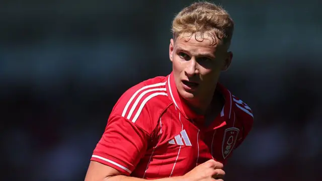 Zach Abbott in action for Nottingham Forest
