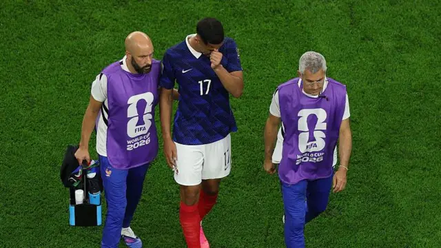 William Saliba being substituted