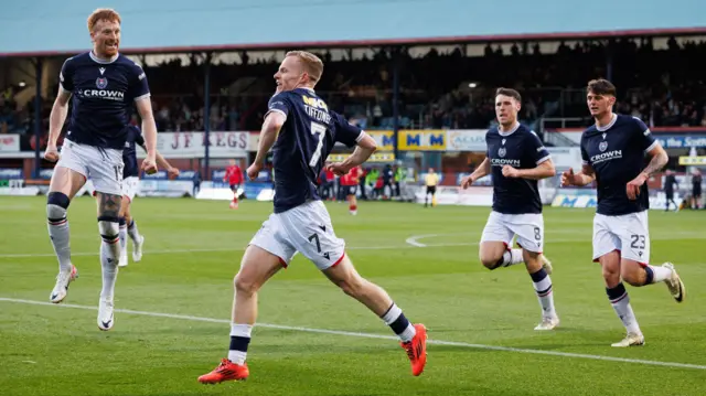 Dundee players celebrate