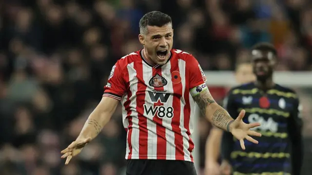 Granit Xhaka of Sunderland shouting during a match