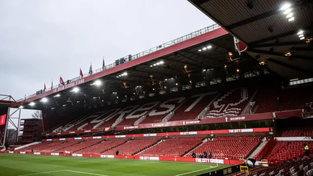 A photo from inside the City Ground