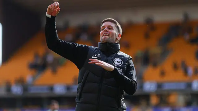 Fabian Hurzeler celebrates