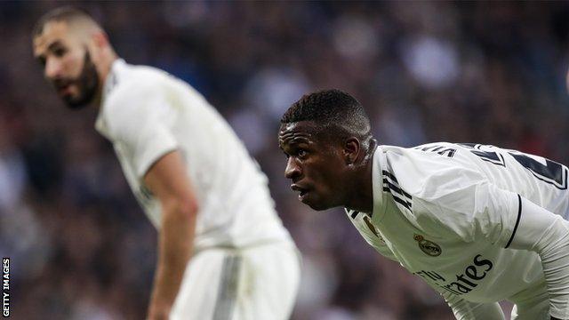 Vinicius Junior (right) and Karim Benzema