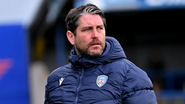 Coleraine manager Ruaidhri Higgins