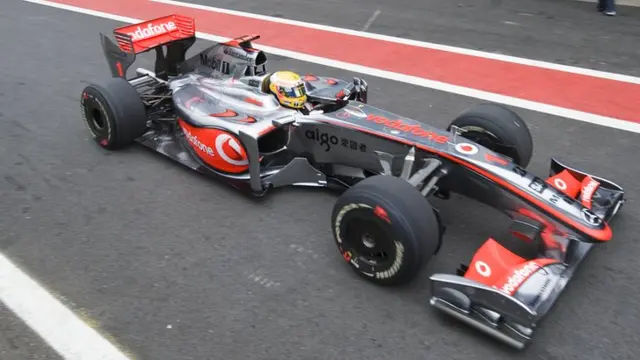 Lewis Hamilton in his 2009 McLaren, Brazil