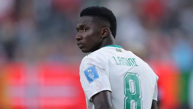 Lamine Camara playing for Senegal