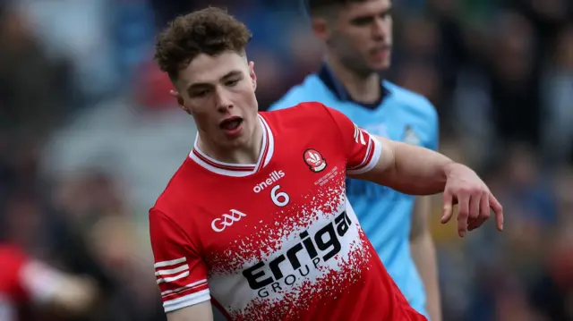 Eoin McEvoy scores a goal against Dublin at Croke Park