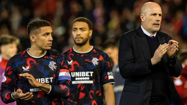 Rangers players and manager Philippe Clement