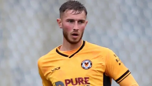 Matt Baker in action for Newport