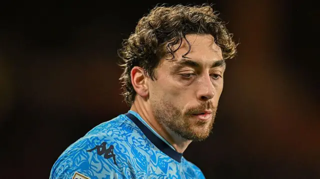 A contemplative Matt Crooks looks at the ground during Hull City's Championship game against Middlesbrough on December 27