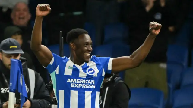 Danny Welbeck celebrates after scoring