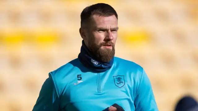 Michael Devlin during a Livingston training session at the Tony Macaroni Arena