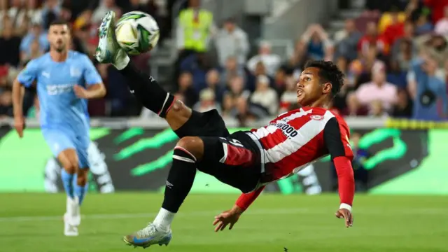 Fabio Carvalho's brilliant overhead kick helped Brentford beat Leyton Orient