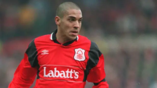 Stan Collymore in action for Nottingham Forest